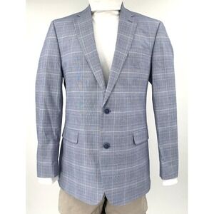Tommy Hilfiger THFlex Gray Plaid Single Breasted Men's Blazer Size‎ 42 Long